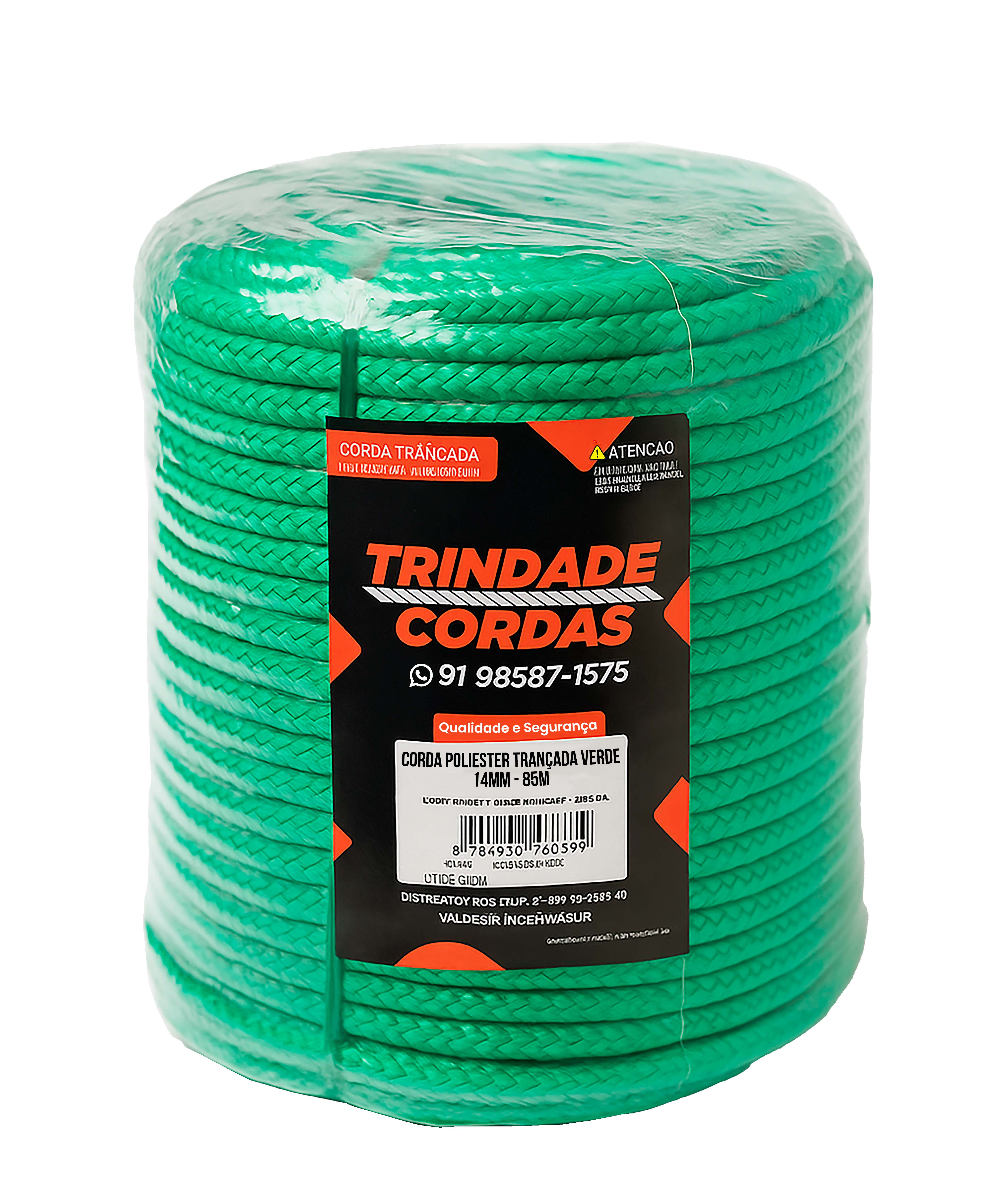 CORDA TRANCADA VERDE 6MM C/300M 5KG
