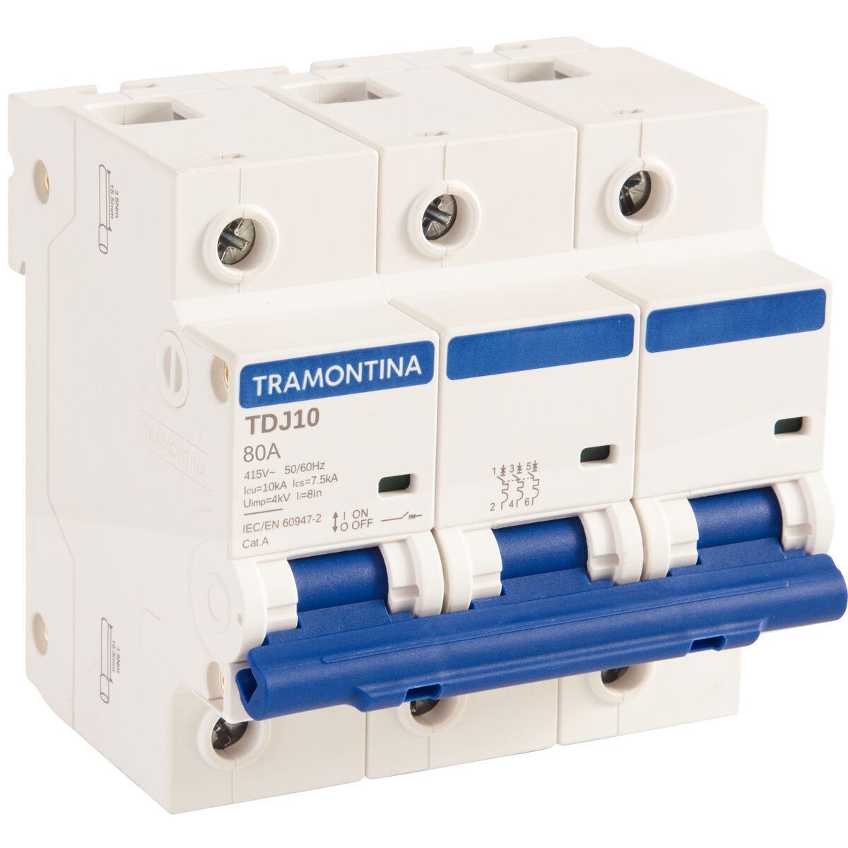 DISJUNTOR MINI TRIPOLAR TDJ3 80A 3KA