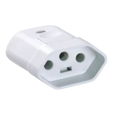 PLUG FEMEA 2P+T BRANCO 20A/250V