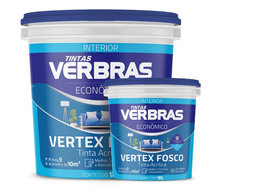 TINTA ACRI FOSCO VERTEX 18L CZ CLARO INT