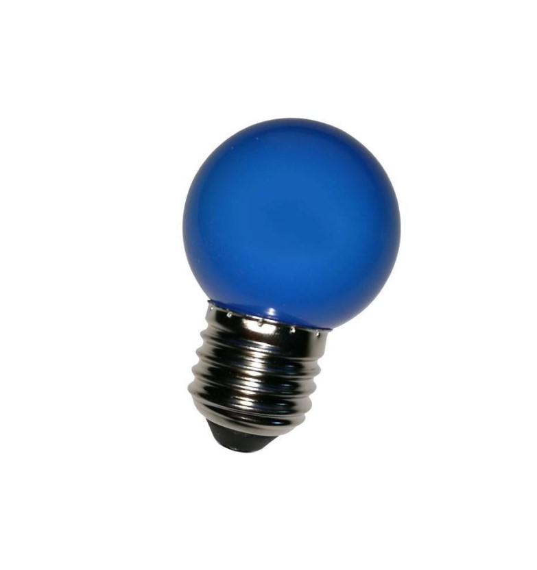 LAMPADA LED MOD GLOBO G45 1W AZUL 127V