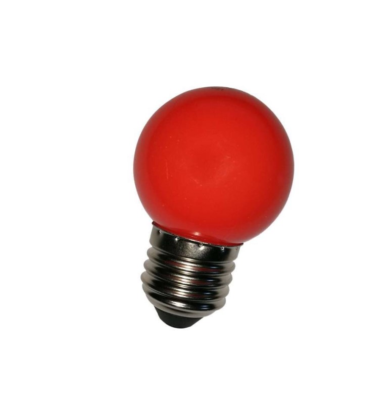 LAMPADA LED MOD GLOBO G45 1W VERMELHA