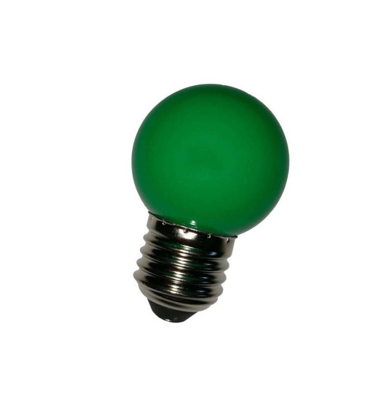 LAMPADA LED MOD GLOBO G45 1W VERDE