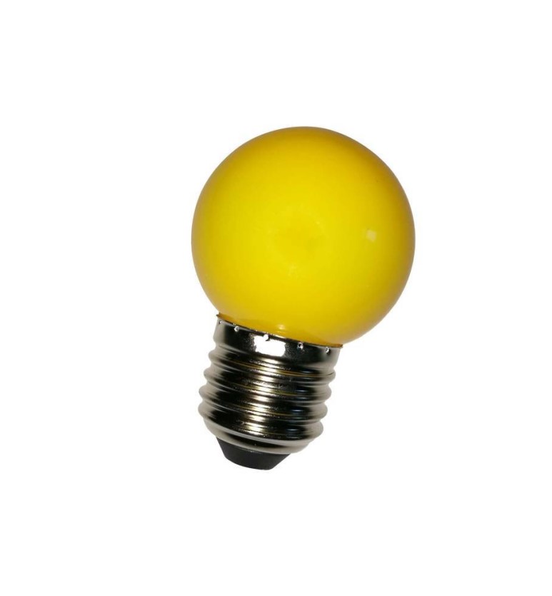 LAMPADA LED MOD GLOBO G45 1W AMARELA