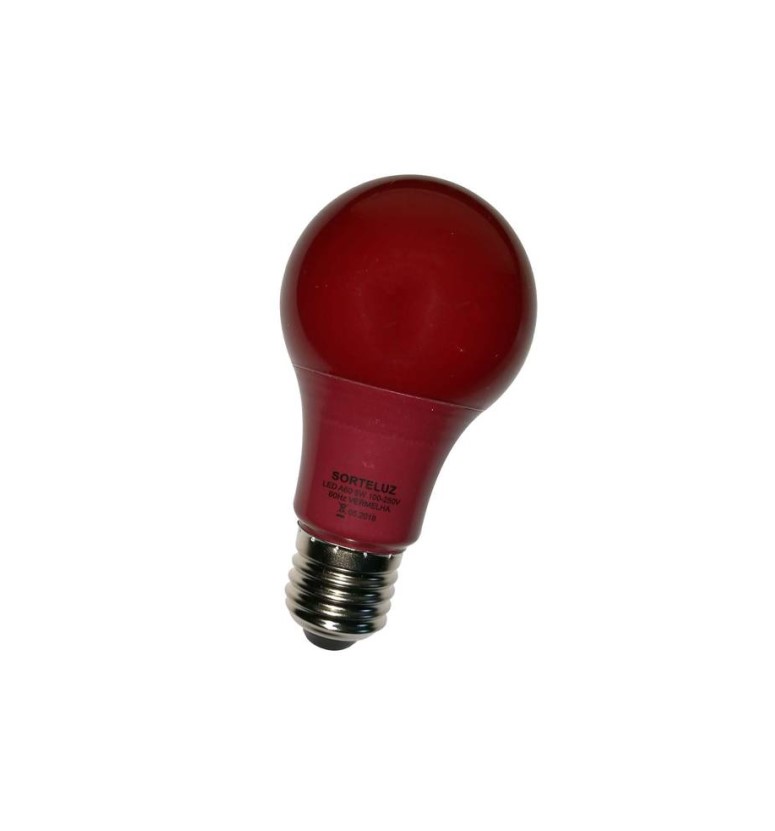 LAMPADA LED MOD GLOBO A60 5W VERMELHA