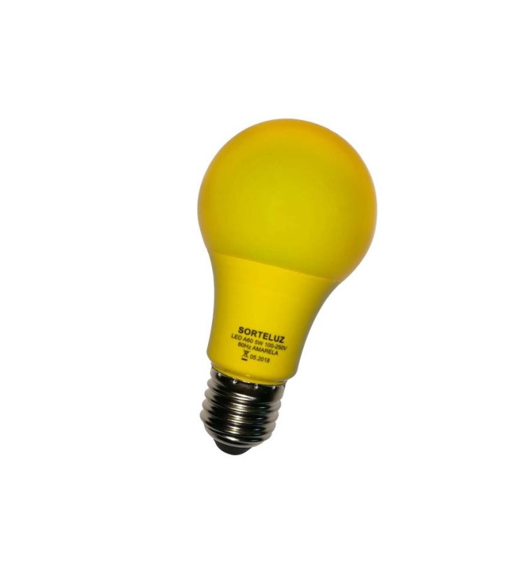 LAMPADA LED MOD GLOBO A60 5W AMARELA